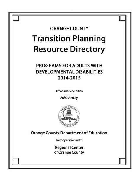 pdf orange county transition planning resource directory · an adult program visitation guide