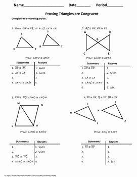 Congruence of triangles two triangles are said to be congruent if they have the same angles and the same three sides. 50 Congruent Triangles Worksheet Answers in 2020 ...