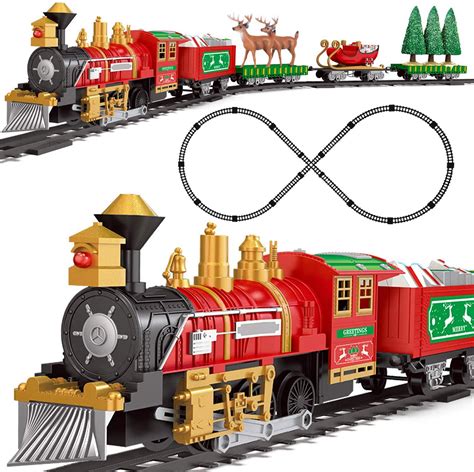 Fun Little Toys 30 Pcs Christmas Electronic Classic Railway Train Set