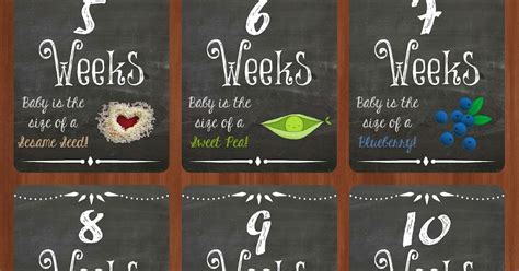 Katies Korner Weekly Pregnancy Chalkboard Photo Printables