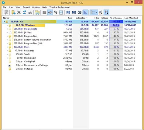 TreeSize Free latest version - Get best Windows software