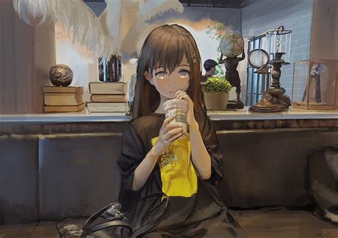 Cozy Anime Girl Wallpaper