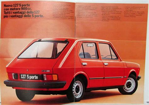 1980 Fiat 127 5 Porte Sales Brochure Italian Text