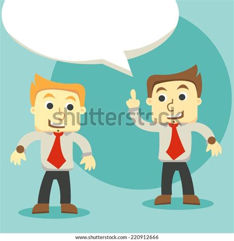 Dialogue Businessmen Two Businessmen Discussing Vector Stock Vector Royalty Free 220912666
