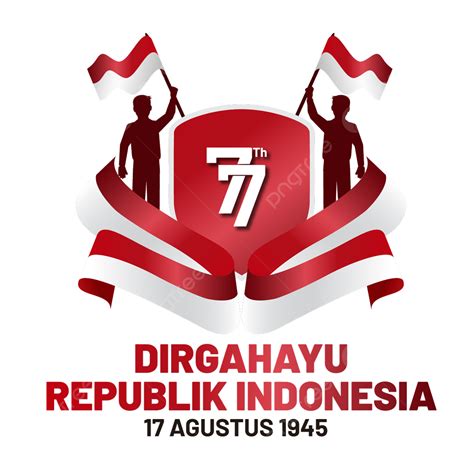 Dirgahayu Republik Indonesia Greeting Sign With Red And White Ribbon Indonesia Hut Ri 77th