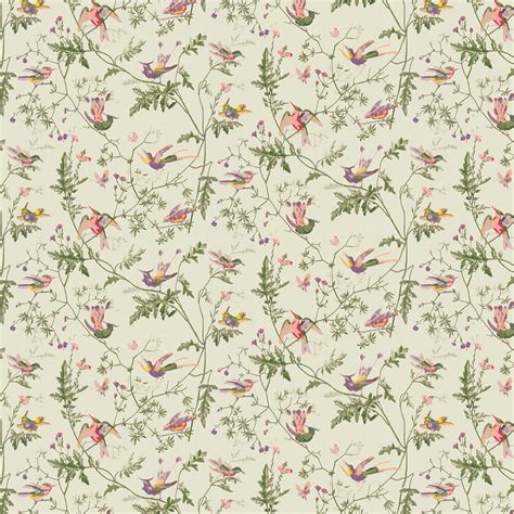 Hummingbirds By Cole And Son Green Multi Colour Wallpaper Wallpaper