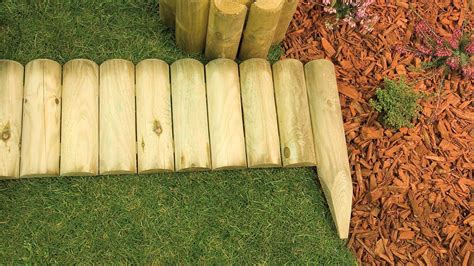 How To Install Log Roll Garden Edging Ol5 Garden Log Roll Fence Lawn