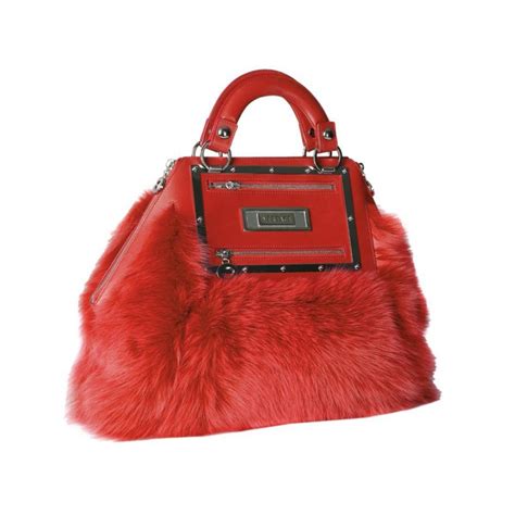 Versace Red Fur Handbag At 1stdibs