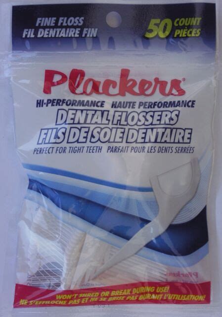 Dental Flossers Non Shredbreak Fine Floss Picks 50 Ctpk Select Plain