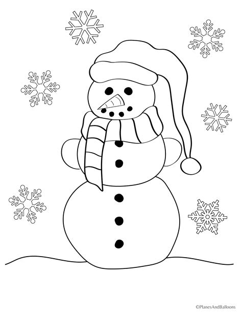 Snowman Printable Coloring Pages