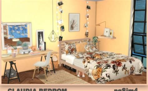 Claudia Bedroom Sims 4 Decor Clutter Furniture Ts4cc Casa Sims Muebles