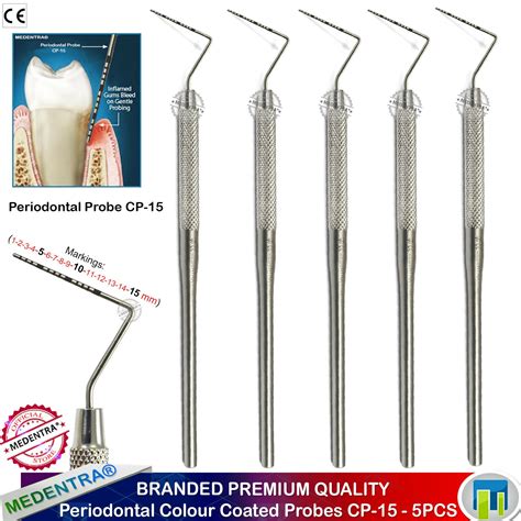 Dental Periodontal Cp15 Probe Examination Pocket Probes Bpe Markings