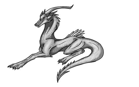 Dragon Lay Down Pose By Annatiger1234 On Deviantart