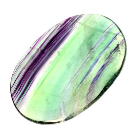 Rainbow Fluorite Palmstone Extra Grade ~70 X 50 Mm