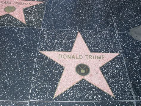 Trumps Walk Of Fame Star Smashed Again This Time By Someone Dressed