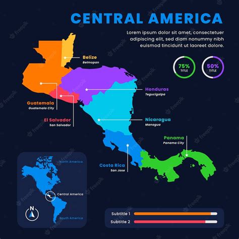 Free Vector Flat Design Central America Map Design