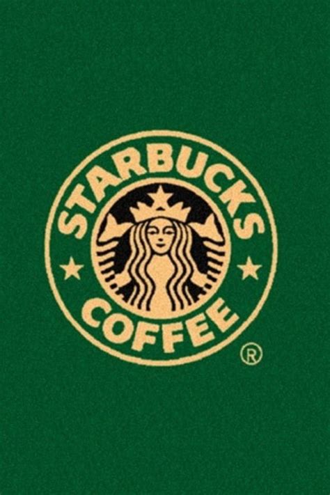 The Starbucks Logo Is Shown In Green And Gold With Stars On Its Back Side