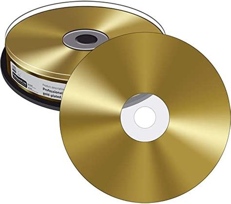 10 Mediarange Mrpl510 Archival Grade Cd Blank Cd R 700mb Gold Plated Discs