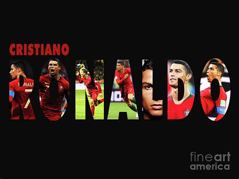Cristiano Ronaldo Word Art Collage Design Digital Art By Gng Bros