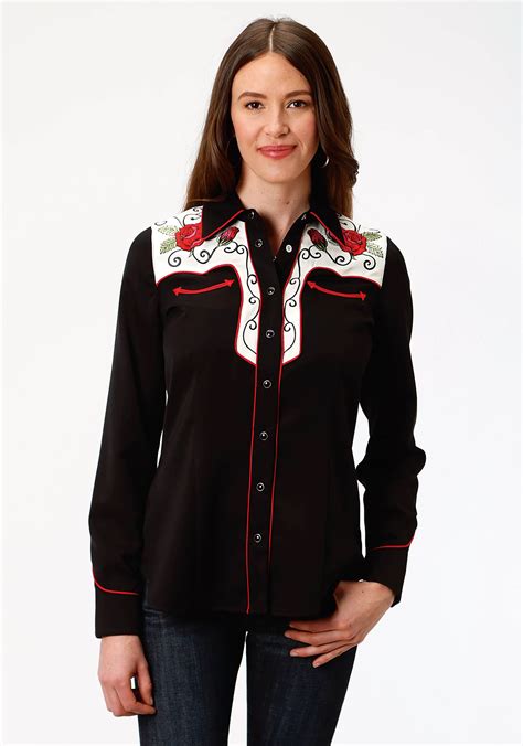 roper women s vintage yoke two tone western snap shirt