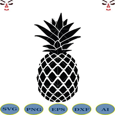 Pineapple Svg Pineapple Vector Pineapple Logo Flowers Pineapple Svg