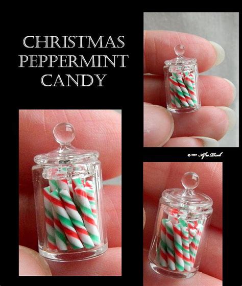 Luxury Christmas Peppermint Candy Jar Artisan Fully Handmade