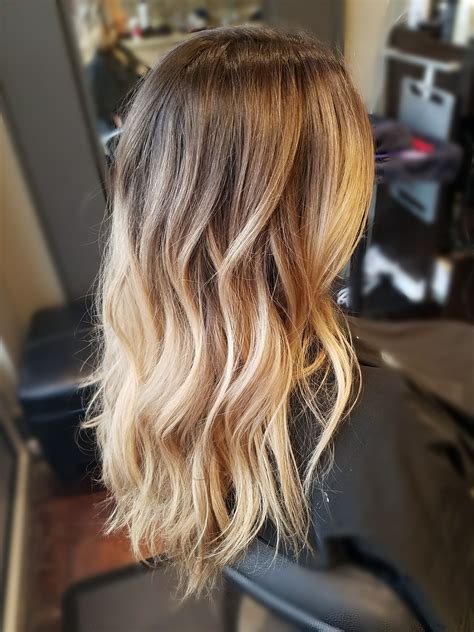 Balayage Blonde Highlights And Shadow Root By Danielle Mikolaizik