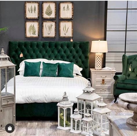 Emerald Velvet King Size Bed Green Bedroom Colors Green Master Bedroom Green Bedroom Design