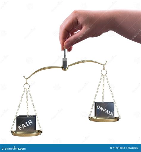 Fair And Unfair Balance Stock Illustration Illustration Of Equitable