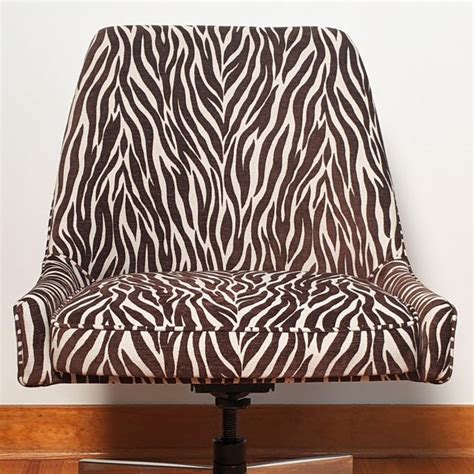 Animal Print Upholstered Desk Chair Chairish