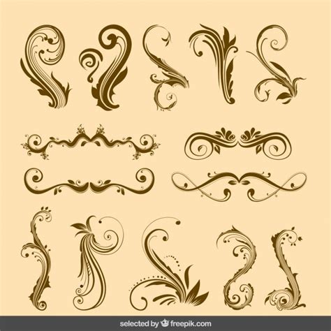 Victorian Ornaments Collection Vector Free Download