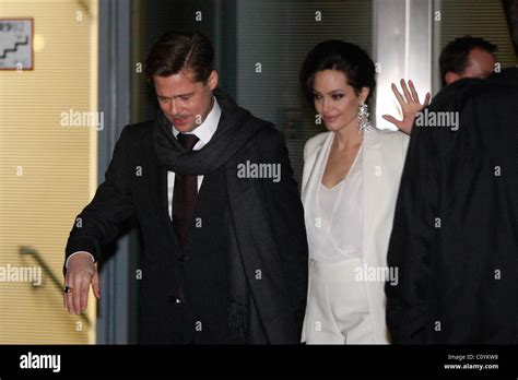 Brad Pitt Angelina Jolie Leaving Cinestar Sony Centre Movie Theatre