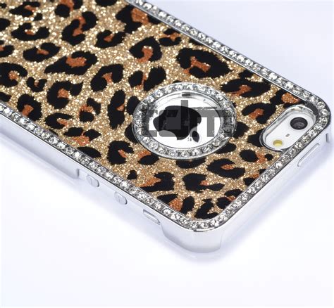 Leopard Print Iphone Bling Case Diamonds Jewels Sparkly Baby Hot Pink