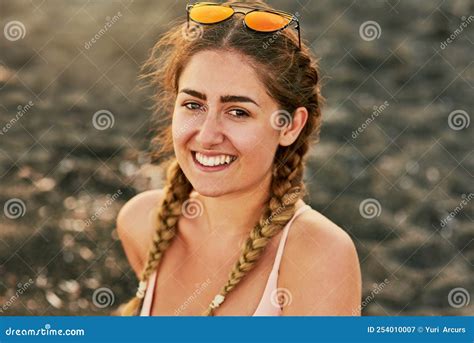My Favourite Tanning Spot A Young Beautiful Woman At The Beach Stock Image Image Of Bikini