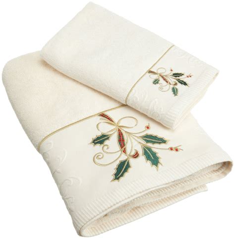See more ideas about hooded bath towels, hooded towel, baby towel. Lenox Ribbon & Holly Embroidered Bath Towel Ivory