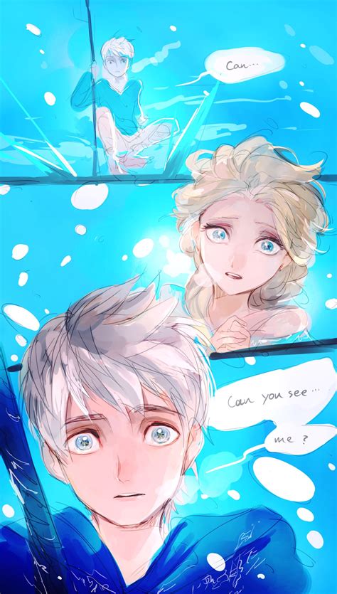 Frozens Elsa And Rise Of The Guardians Jack Frost Disney Art Disney Fan Art Jack Frost And