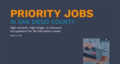 Priority Jobs In San Diego County San Diego Workforce Partnership