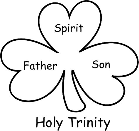 Holy Trinity Shamrock Coloring Coloring Pages