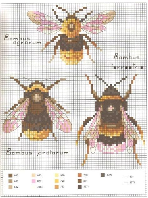 Bee X Stitich Образцы для вязания Модели стежков Наборы для