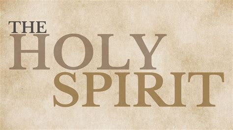The Holy Spirit Lesson 1 Youtube