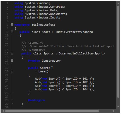 Wpf Syntax Highlighting And Code Editor Control Syncfusion