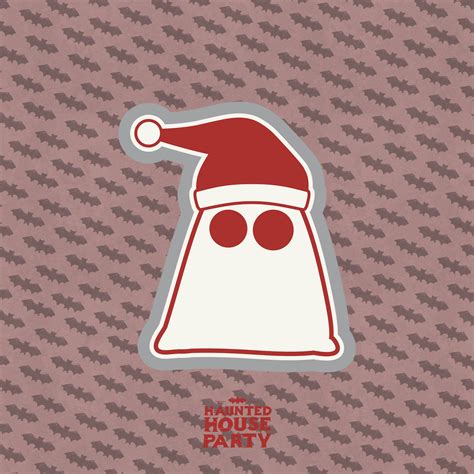 Strange Daisy - Haunted House Party - 4" Christmas Ghost Sticker