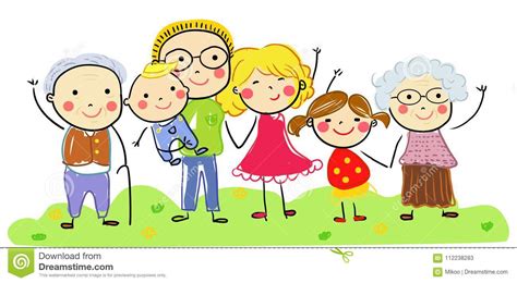 Educar a los hijos con los valores de una familia feliz puede ser la garantía que necesita el futuro para estar menos plagado de violencia, miedos e incertidumbre. Familia Feliz Con Los Niños, Bosquejo De Dibujo Stock de ...