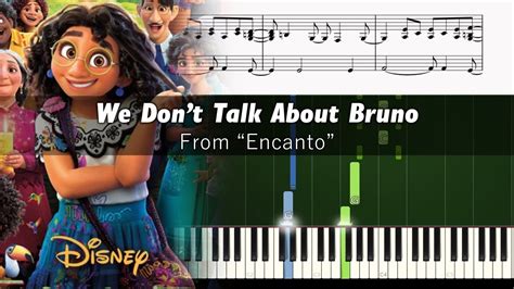 We Dont Talk About Bruno Disneys Encanto Piano Tutorial Sheets