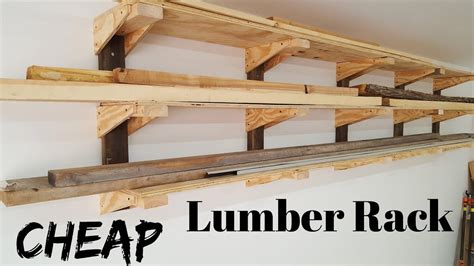 Diy Wall Lumber Rack Youtube