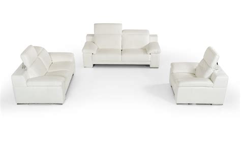 Italian Handmade Neat White Real Leather Sofa Set San Jose California