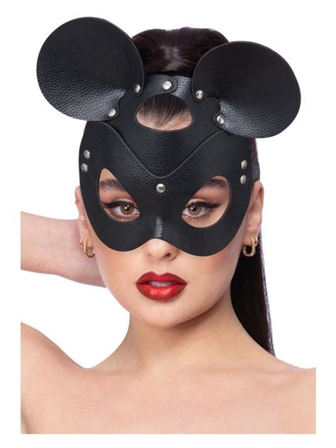 Ooh Lala Kinky Masker Muis Zwart Feestkleding365