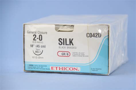 Ethicon Suture C042d 2 0 Silk Black 8 X 18 Mo 7 Taper