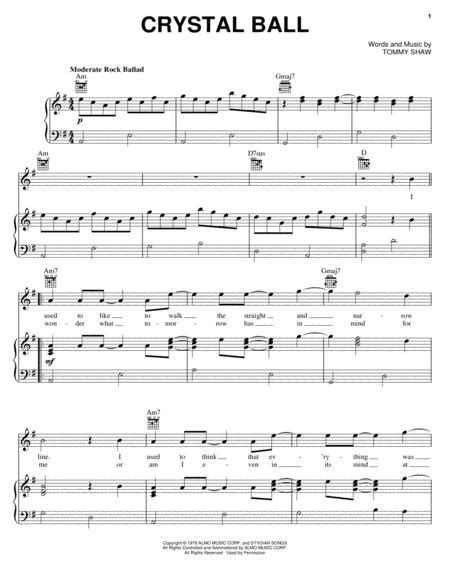 Crystal Ball Sheet Music To Download And Print