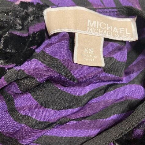 Michael Michael Kors Tiger Devore Velvet Dress Xs Gem
